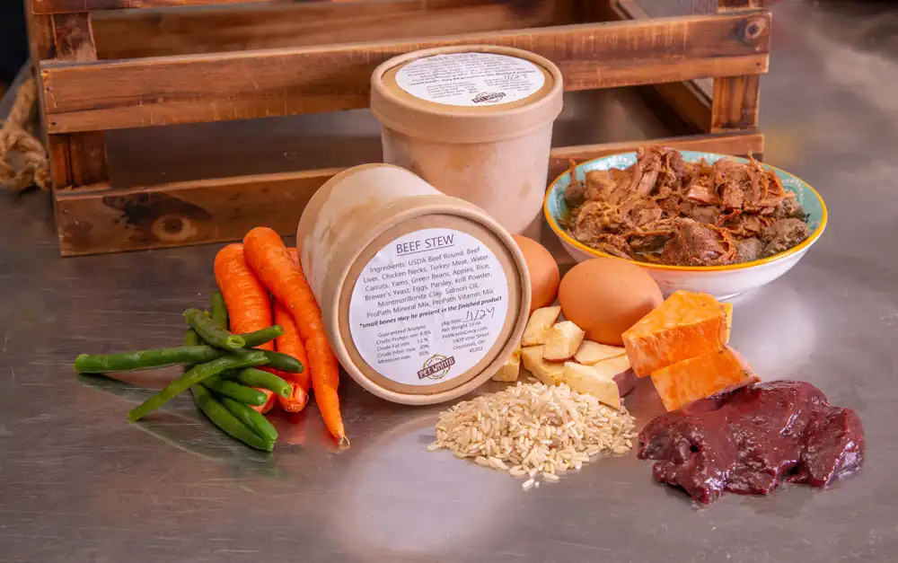 Beef Stew: Pet Wants Wet Dog Food - FROZEN